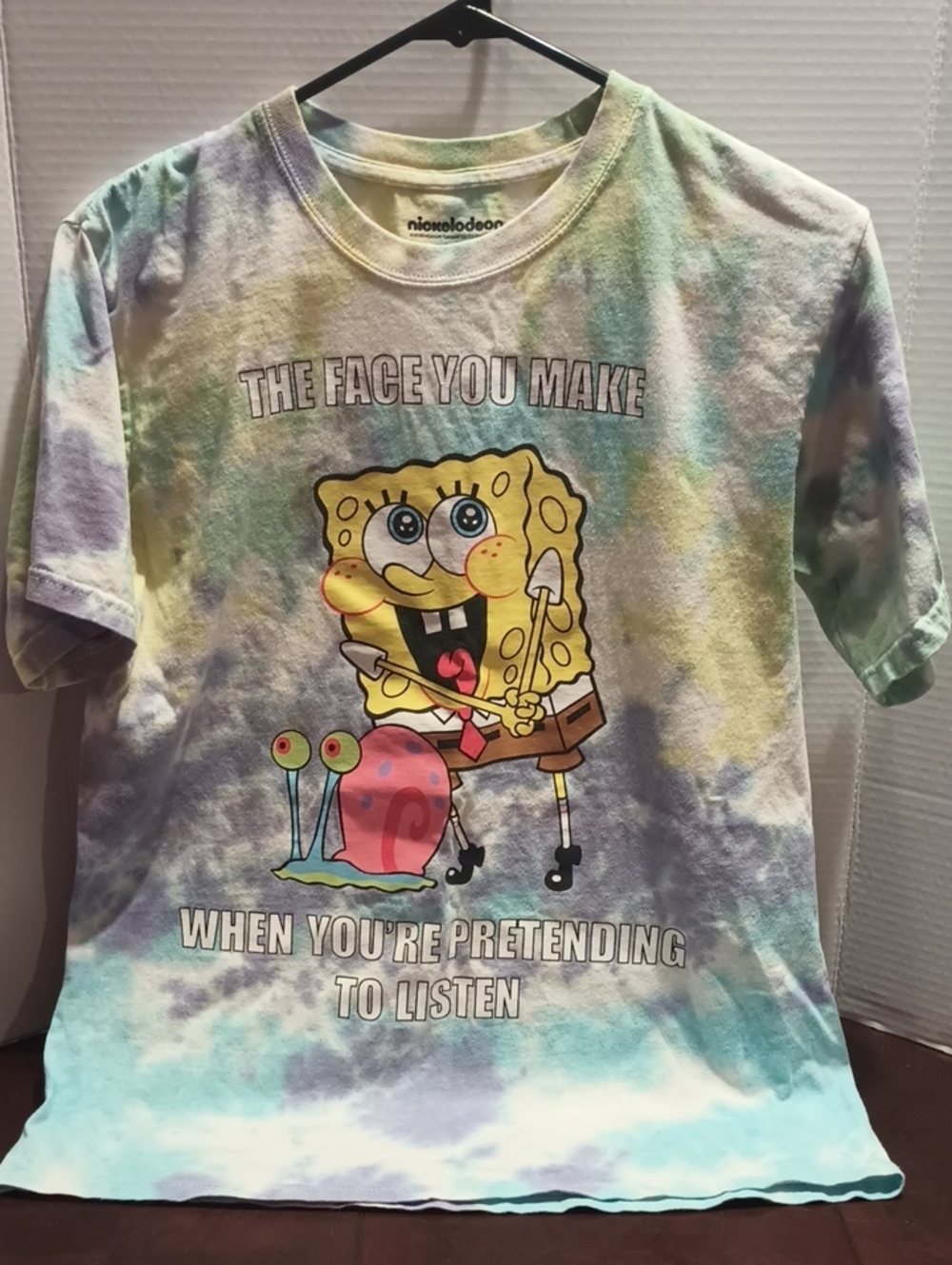 Nickelodeon SpongeBob Tie-Dye Tee - Yellow, Blue, Purple, Green